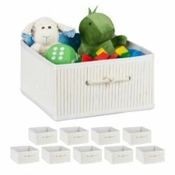 10x Paniers De Rangement En Bambou -Home24 Soldes 00b236bd8b704f109d471a047949d730