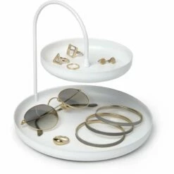 Umbra Vide Poche Design En Métal Blanc