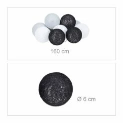 Guirlande Lumineuse LED 10 Boules Coton -Home24 Soldes 03350efabfc44ae1873b47f43a256392
