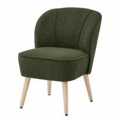 Fauteuil TIVOLI Tissu Bouclette Kaki