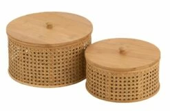 Set De 2 Bte De Rangement Rotin