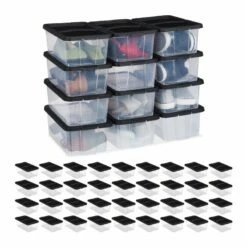 Boîtes à Chaussures Noires Lot De 48 -Home24 Soldes 089d5be7d0c04d7496158807d7ad61db