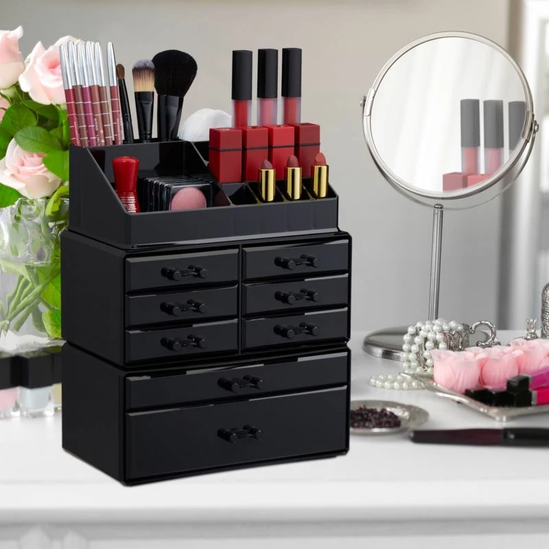 1x Organiseur Make Up Tiroirs Noir Doré 22 1x Organiseur Make Up Tiroirs Noir Doré – Image 20