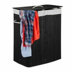 1x Panier à Linge Bambou 2 Compartiments -Home24 Soldes 0a34ec0276df4dbbb72b712096a98bdf