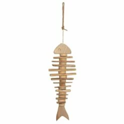 Poisson à Suspendre En Bois Flotté 40 Cm