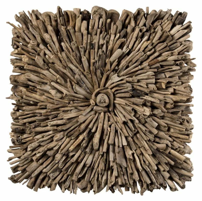 Décoration Murale Carrée Bois Flotté L90 5 Décoration Murale Carrée Bois Flotté L90 – Image 3