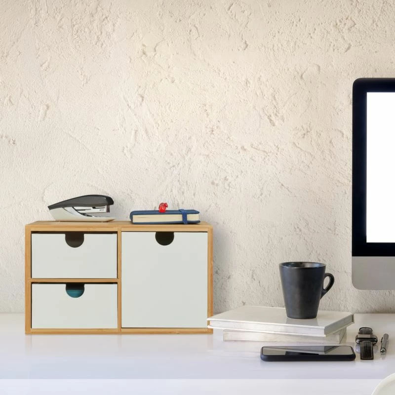 Boîte à 3 Tiroirs En Bambou Et MDF 4 Boîte à 3 Tiroirs En Bambou Et MDF – Image 2