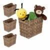 Panier Rangement Tressé Marron Lot De 4