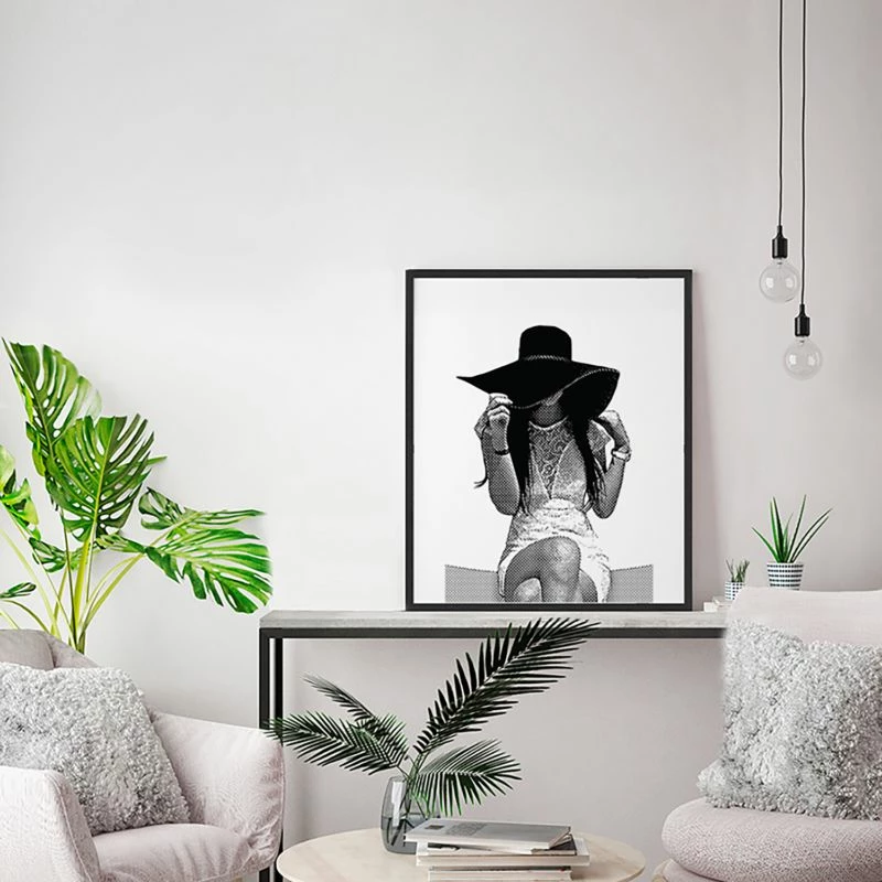 Tableau Déco Young Women Wearing Hat 4 Tableau Déco Young Women Wearing Hat – Image 2