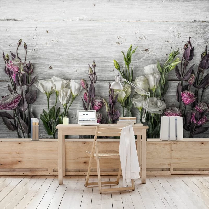 Papier Peint Roses-tulipes Shabby 4 Papier Peint Roses-tulipes Shabby – Image 2