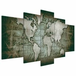 Tableau Déco Bronze Map III