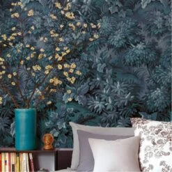 Komar Papier Peint Intissé Botanique Bleu -Home24 Soldes 1000221274 200904 15513000821 MOOD DETAILS P000000001000221274 mood