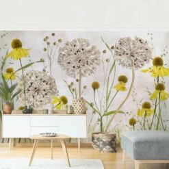 Papier Peint Intissé Allium Et Helenium 10 Papier Peint Intissé Allium Et Helenium -Home24 Soldes 1000293666 210920 07593001269 MOOD DETAILS P000000001000293666 mood