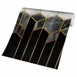 Papier Peint Intissé Hexagone Doré 12 Papier Peint Intissé Hexagone Doré -Home24 Soldes 1000293688 210920 07593501403 DETAILS P000000001000293688