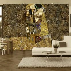 Papier Peint Klimt Golden Kiss -Home24 Soldes 1000308529 211119 13405600060 MOOD DETAILS P000000001000308529 mood
