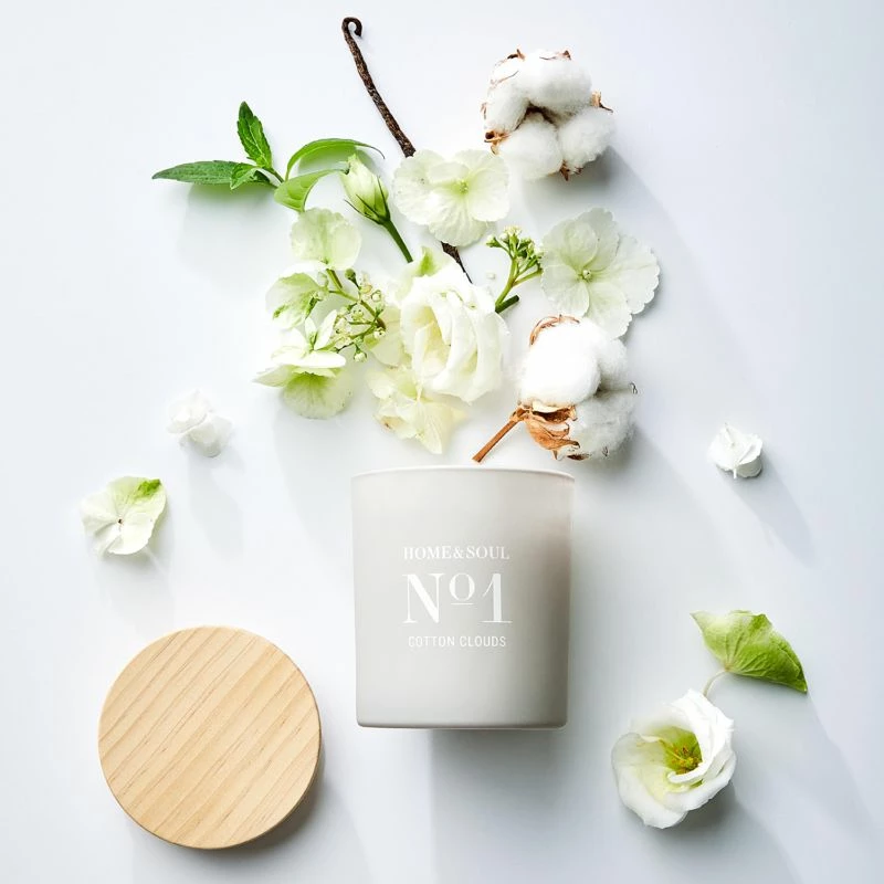 Bougie Parfumée Cotton HOME & SOUL 4 Bougie Parfumée Cotton HOME & SOUL – Image 2