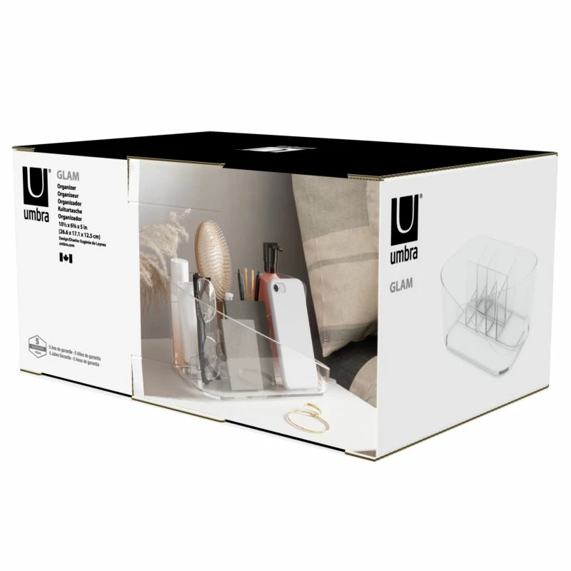 Umbra Organiseur à Cosmétique Glam Transparent 16 Umbra Organiseur à Cosmétique Glam Transparent – Image 14