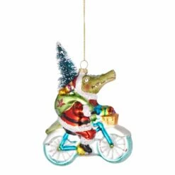 Déco De Noël HANG ON Croco Vélo WEB