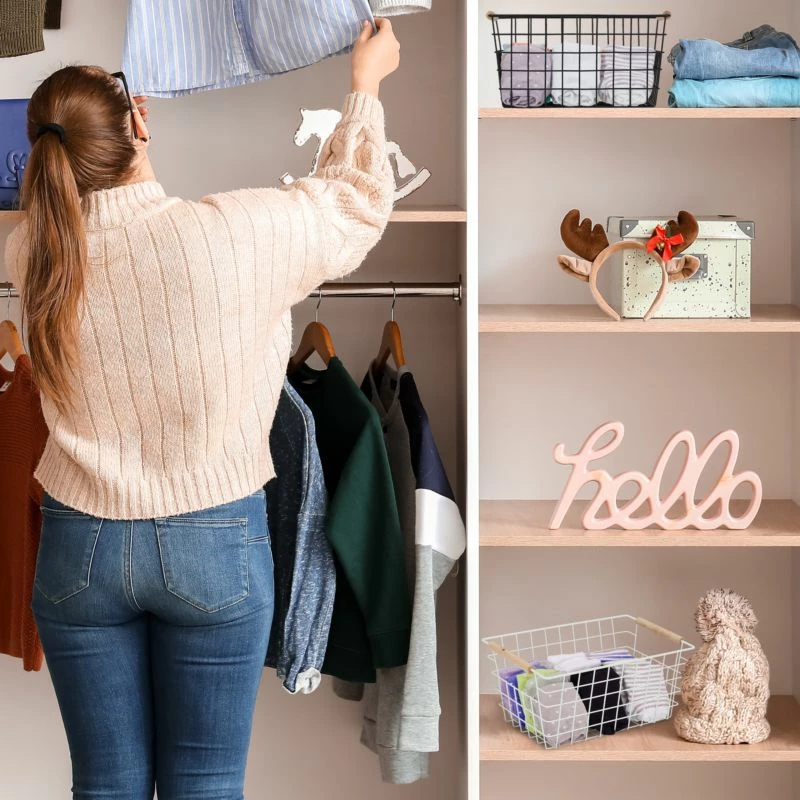 1x Panier Fil De Fer Poignées Bois Noir 12 1x Panier Fil De Fer Poignées Bois Noir – Image 10