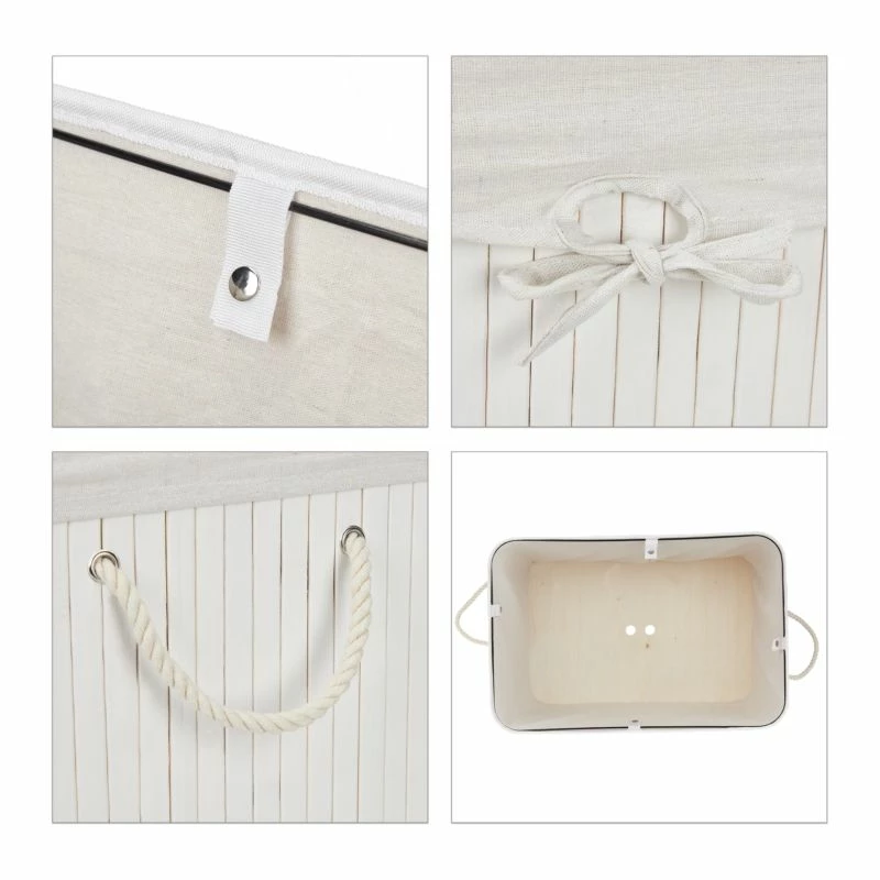 Panier à Linge En Bambou 3 Compartiments 18 Panier à Linge En Bambou 3 Compartiments – Image 16