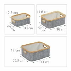 Lot De 3 Paniers De Rangement Gris -Home24 Soldes 176aa872a3bb4e11ae54febc792d489e