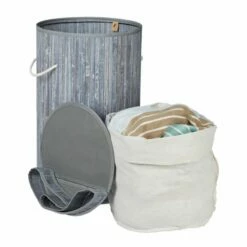 1x Corbeille à Linge Bambou Couvercle -Home24 Soldes 19e64b9b56654564bbdb74e2a56428e0