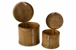 Set De 2 Coffre Rond Bois Beige -Home24 Soldes 1bb8b267e59d441cad2cf4f818e0fc8e
