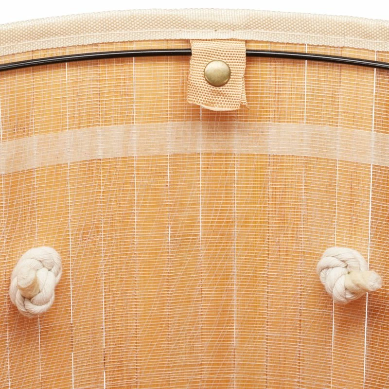 3x Panier à Linge Bambou Rond Blanc 18 3x Panier à Linge Bambou Rond Blanc – Image 16