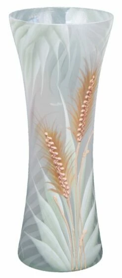 Vase En Verre Peint à La Main 36 Cm