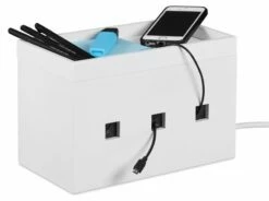 Boîte à Câbles En Bambou Blanc