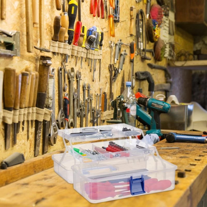 Boîtes En Plastique Poignée Bleue 14 Boîtes En Plastique Poignée Bleue – Image 12