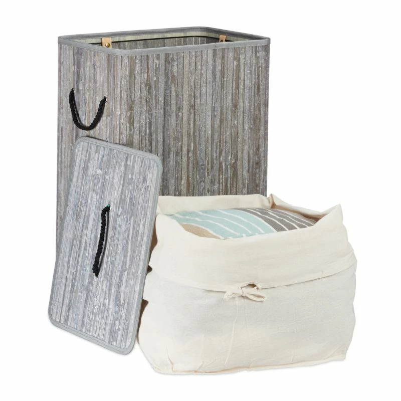 Panier Lessive En Bambou Rectangulaire 7 Panier Lessive En Bambou Rectangulaire – Image 5