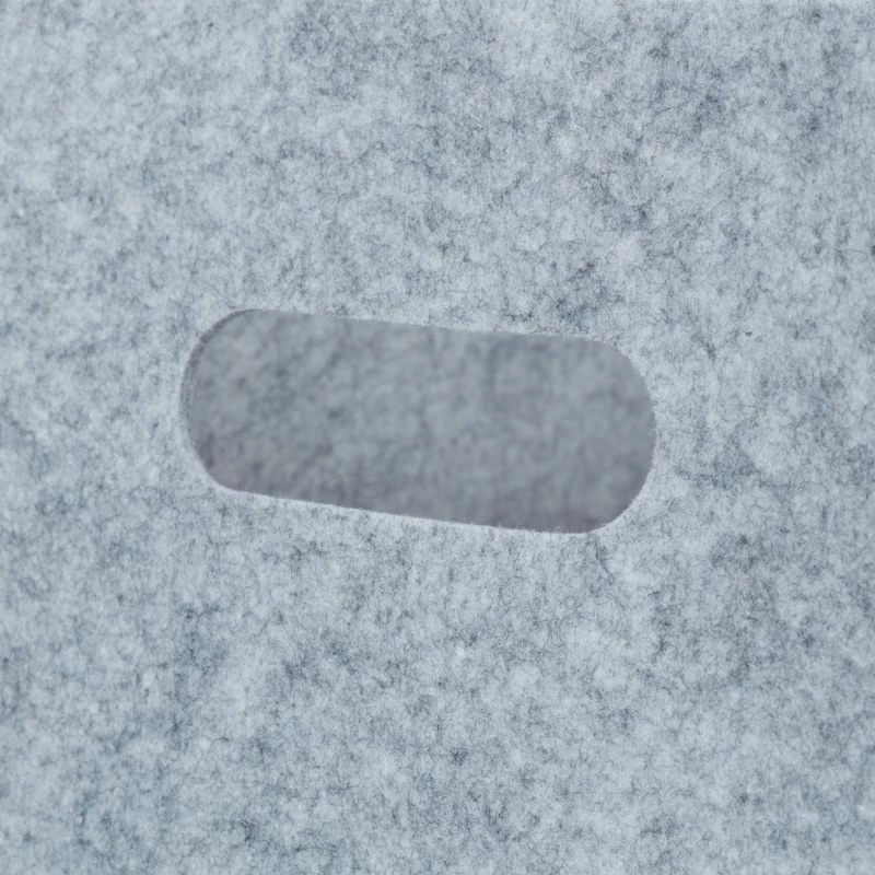 1x Panier à Bûches Carré En Feutre Gris 8 1x Panier à Bûches Carré En Feutre Gris – Image 6