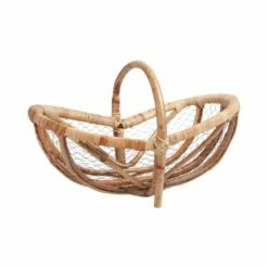Panier En Rotin Et Grillage