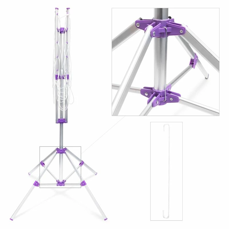 Sèche-linge Séchoir Parapluie Aluminium 10 Sèche-linge Séchoir Parapluie Aluminium – Image 8