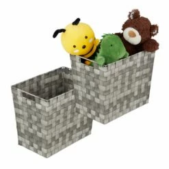 2x Paniers De Rangement Haut Tressés