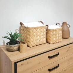 2 Paniers Tressés Bois Poignées Simili -Home24 Soldes 3b90e08bb87c4dc49dd609b81fe233c6