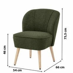 Fauteuil TIVOLI Tissu Bouclette Kaki -Home24 Soldes 3f910fe3051847f4b02d8e950a872e14