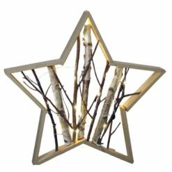 Etoile En Bois Décoration Lumineuse Avec