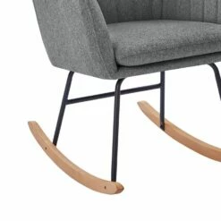 Fauteuil ELSA Tissu Gris Rocking Chair 26 Fauteuil ELSA Tissu Gris Rocking Chair -Home24 Soldes 445a7c6bbe6247f5a849cf224abf14bd