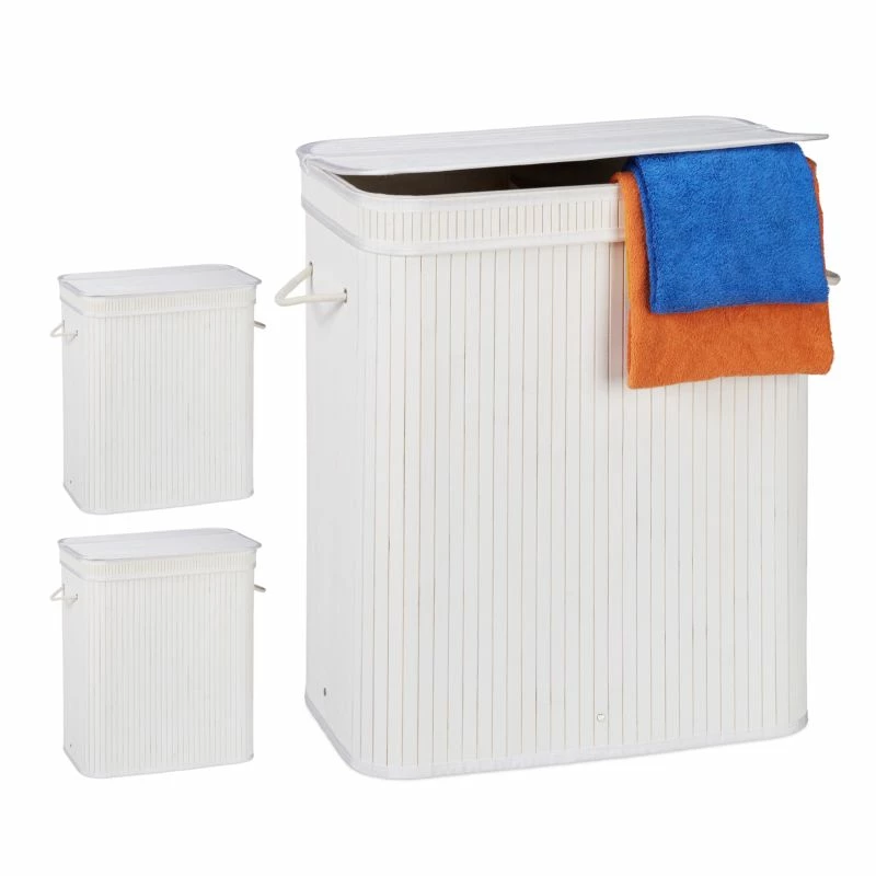 Lot De 3 Paniers à Linge En Bambou 11 Lot De 3 Paniers à Linge En Bambou – Image 9