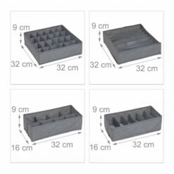 4 Pièces Organiseur Sous-vêtements -Home24 Soldes 44d8e4c12c934006b107bbd91e549d2e