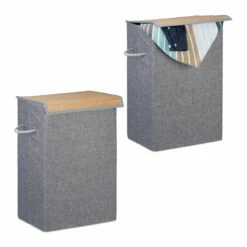 Lot De 2 Corbeilles à Linge