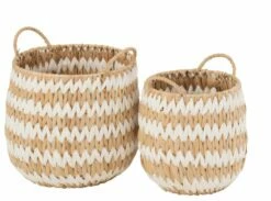 Set De 2 Paniers Lys Ronds Herbe Naturel