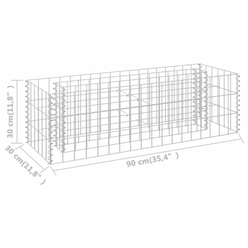 VIDAXL Lit Surélevé à Gabion 9 VIDAXL Lit Surélevé à Gabion – Image 7