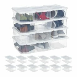 Boîtes à Chaussures Noires Lot De 24 -Home24 Soldes 49f5257e1da548afb4cef1b24a4304a3