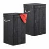 Lot De 2 Corbeilles Linge Bambou Noir -Home24 Soldes 4a9313f2ec0f4ab08a5f7811242d95db