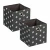 Lot De 2 Bacs De Rangement étoiles