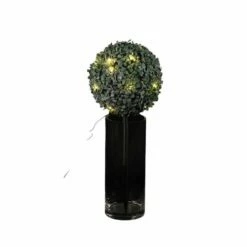 Petite Boule De Buis Effet Givré