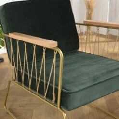 Fauteuil Velours Vert Foncé -Home24 Soldes 50d8c13869aa46d29751251e9d4891b9
